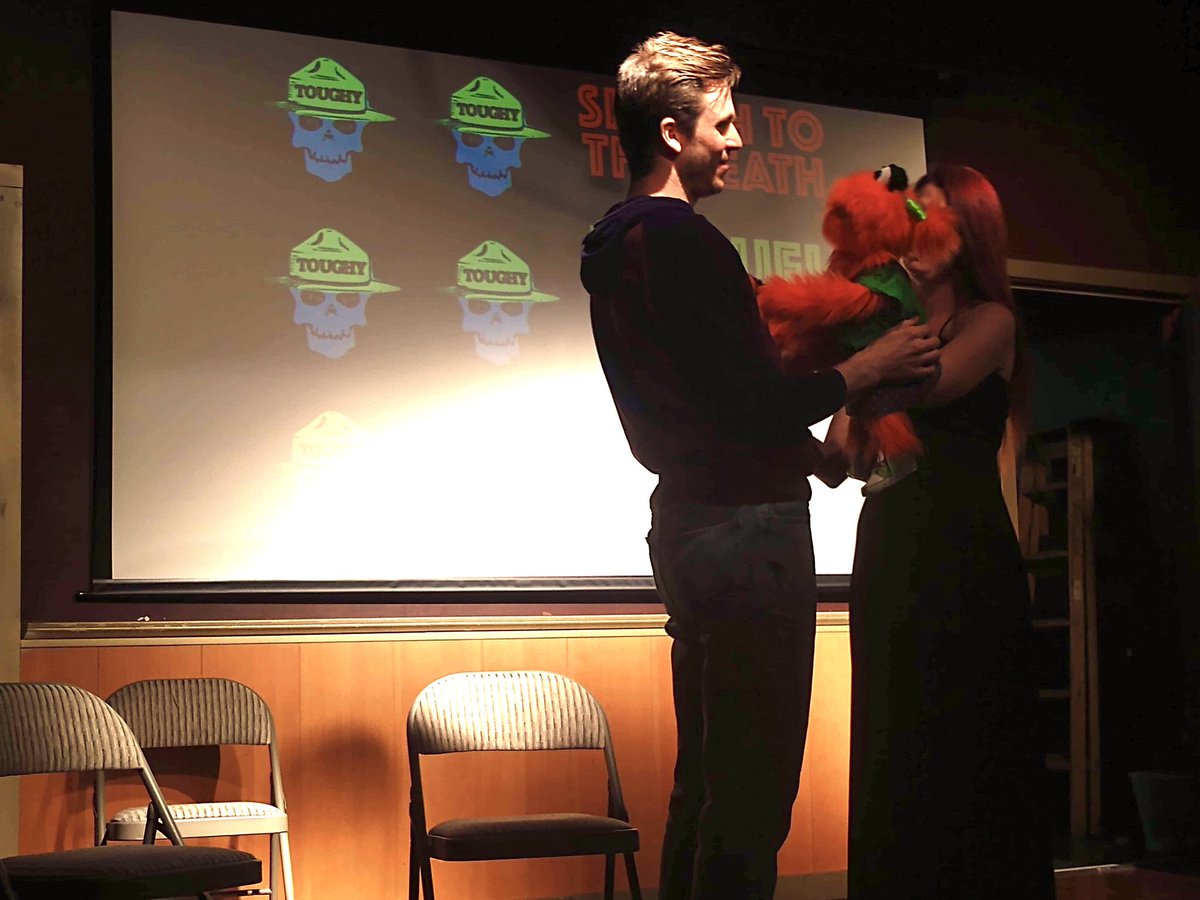 BlairosaurusRex's tweet photo. 3 Men and a Puppet. I’m going to pitch this to Hollywood as a 3 Men and a Baby sequel. https://t.co/Kf3yOTwECP