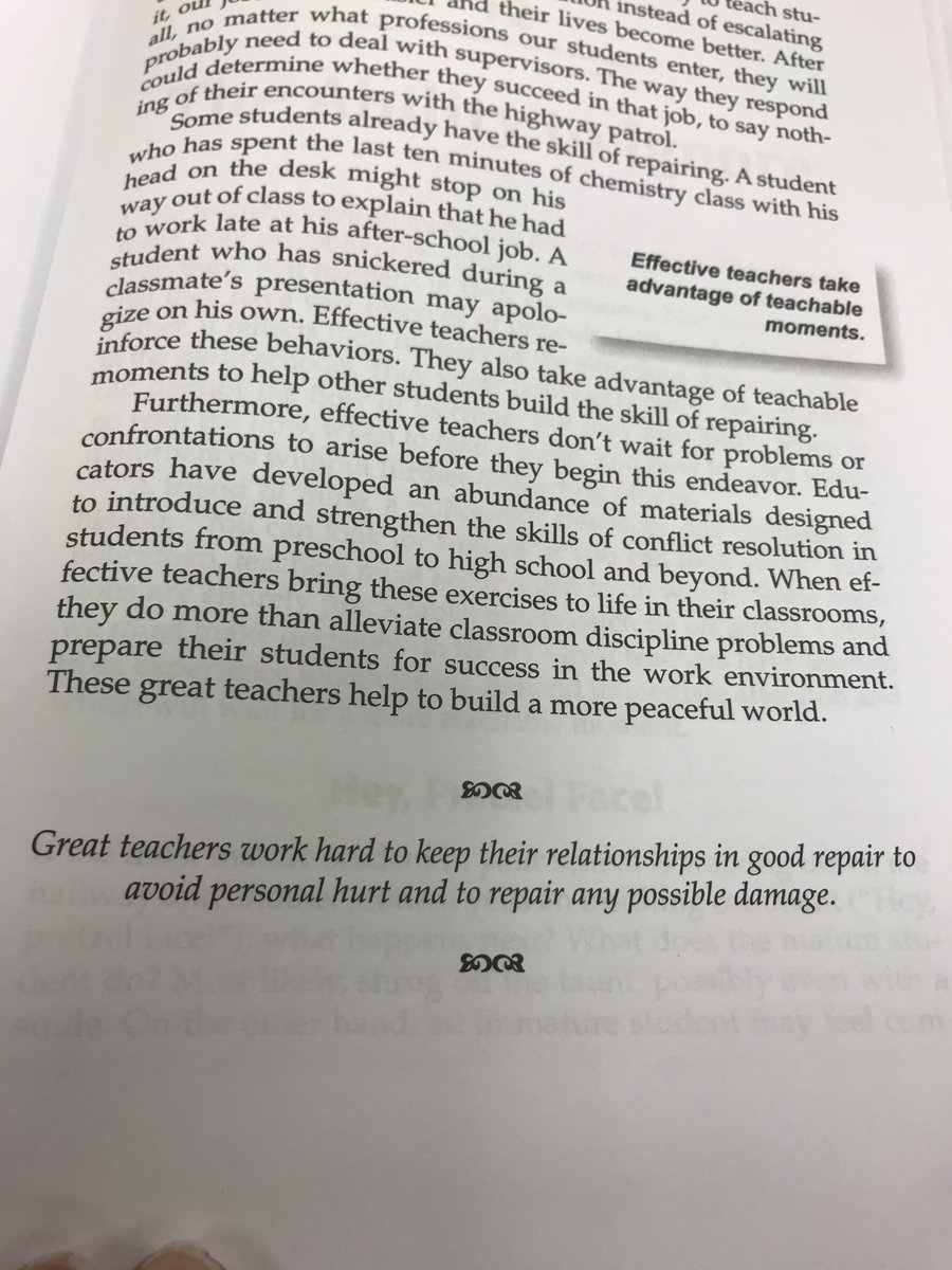 I really enjoyed our book study! Chapter 11 was one of my favorites! I feel one of the best ways to maintain a postitive relationship with students and parents is making honest communication a priority! <a href="/CHESPirates/">Corinth-Holders Elementary School</a> <a href="/ToddWhitaker/">Todd Whitaker</a> #WhatGreatTeacheraDoDifferently <a href="/Arlene_RWright/">Arlene Wright</a>