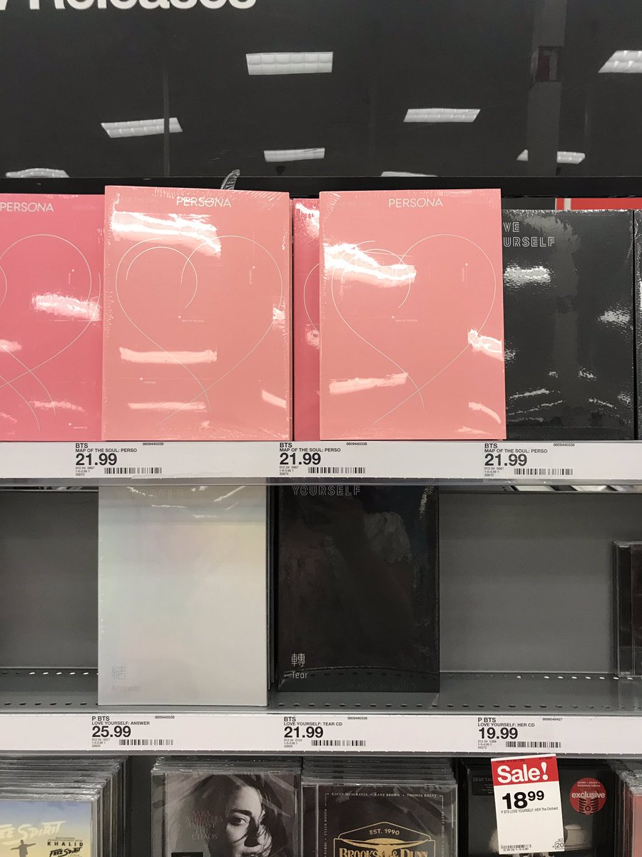 BTS_Dreamer81's tweet image. At Target getting my #MAP_OF_THE__SOUL_PERSONA album! And maybe get another version of Tear 😏#btscomback