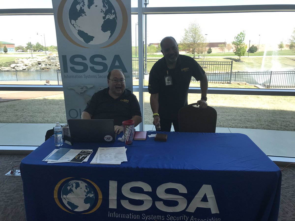 ISSAOklahomChap's tweet photo. From #BsidesOK conference at our ISSA booth! https://t.co/40f6VA9kjx