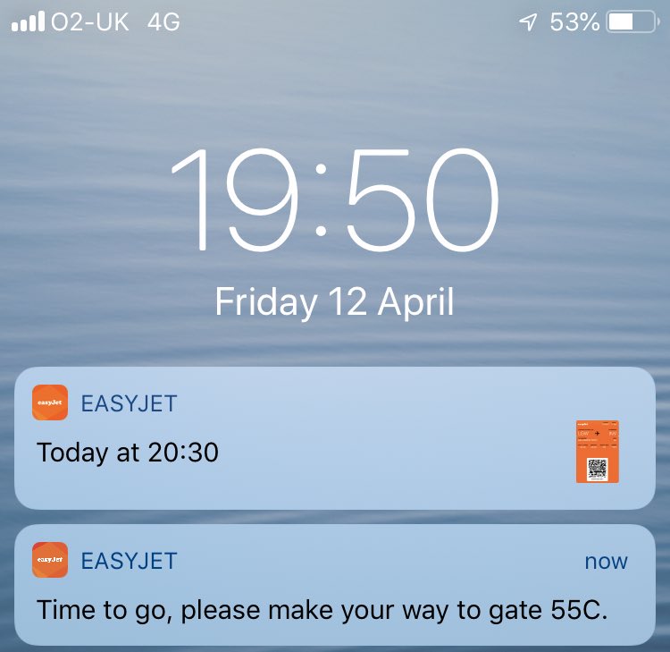 Loving the little moments of help on my <a href="/easyJet/">easyJet</a> journey today on 2 flights. Live status =🍺&amp;😀, boarding pass in wallet = easy life, push with gate info = relief...the final piece in the jigsaw. Then captain joins in cabin to say a few words 👏 #servicedesign #cx #takemymoney