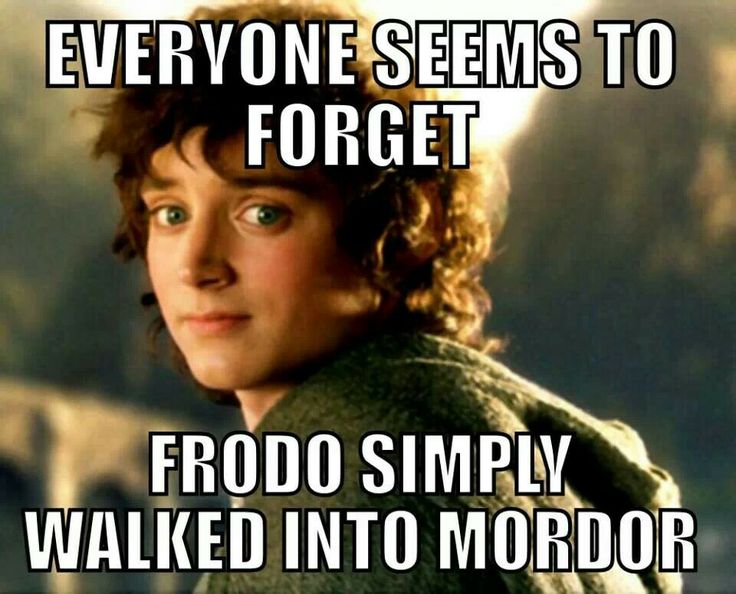 MovieElijahWood's tweet photo. OK, my turn.  
Boromir: "One Does Not Simply Walk into Mordor"  
Frodo: ...
#Frodo-day https://t.co/vfazdVRP9a