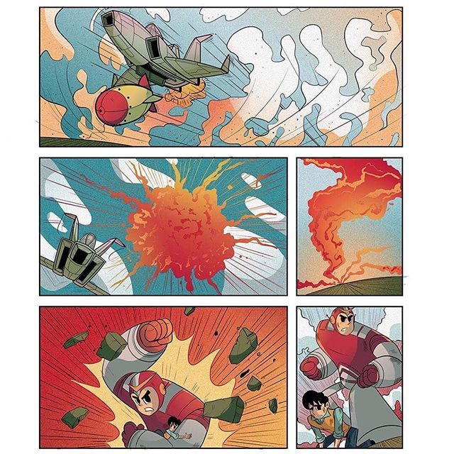 TomSacchi's tweet photo. @ultrabotgogogo! the most action packed 22 pages you will ever read! Fab advance review: "This action comic is really what it says on the tin: an action comic. This book is a celebration of old manga. The art is stylistically similar (though more dynamic… https://t.co/ru2nS4iHIp https://t.co/mCGJgtiQMt