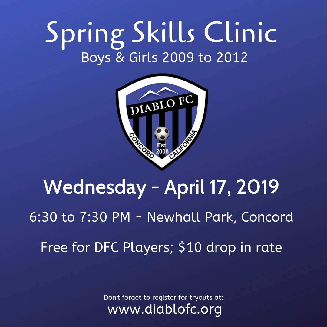 DFCsoccer's tweet photo. Open to all - Free for DFC players. Wednesday next week. #GoDiabloFC #getsomeextrawork #bringafriend https://t.co/Erack2HBZp