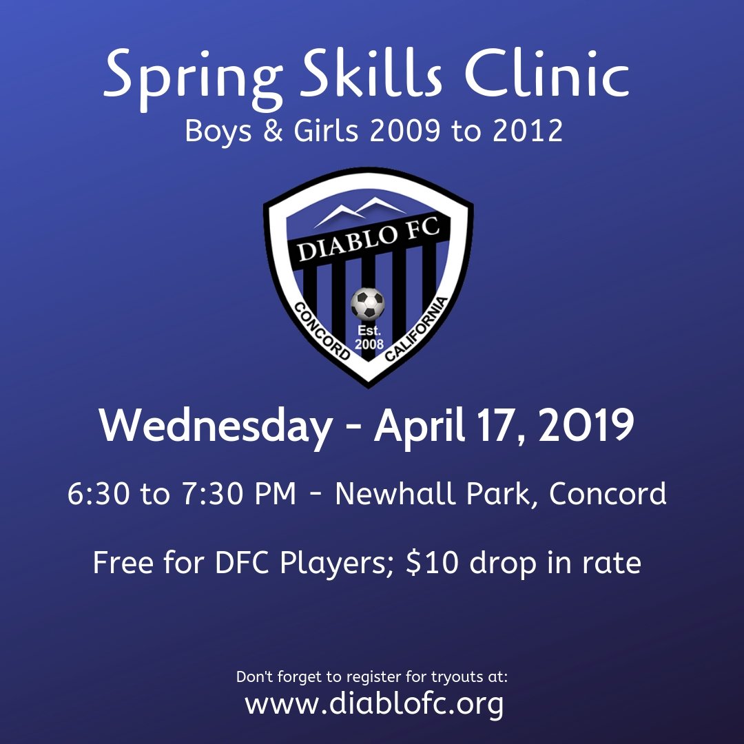 Open to all - Free for DFC players. Wednesday next week. #GoDiabloFC #getsomeextrawork #bringafriend