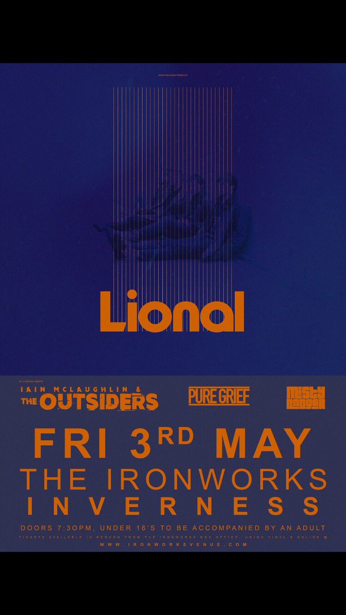 3 weeks today till @weareoutsiders @lionalband @puregriefmusic get involved @IronworksVenue, who’s into it? #wearealloutsiders #lionalband #puregriefmusic #imoutrecords #ironworksvenue