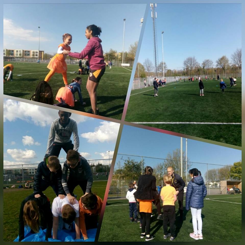 Onze leerlingen LO2 hebben vandaag meegeholpen met de Koningsspelen in samenwerking met <a href="/BredaActief/">Breda Actief</a> en basisscholen uit de wijk! 👑🇳🇱🧡#koningsspelen2019 #feest