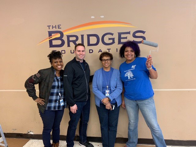 BCBSOK's tweet photo. This week, our employees were busy volunteering with @tbfbridgesfound, @ANewLeafInc, @TheGriefCenter, @EISTulsa and @CalmWatersOK! Did you participate in #NationalVolunteerWeek? https://t.co/ZrMdnpu1tG