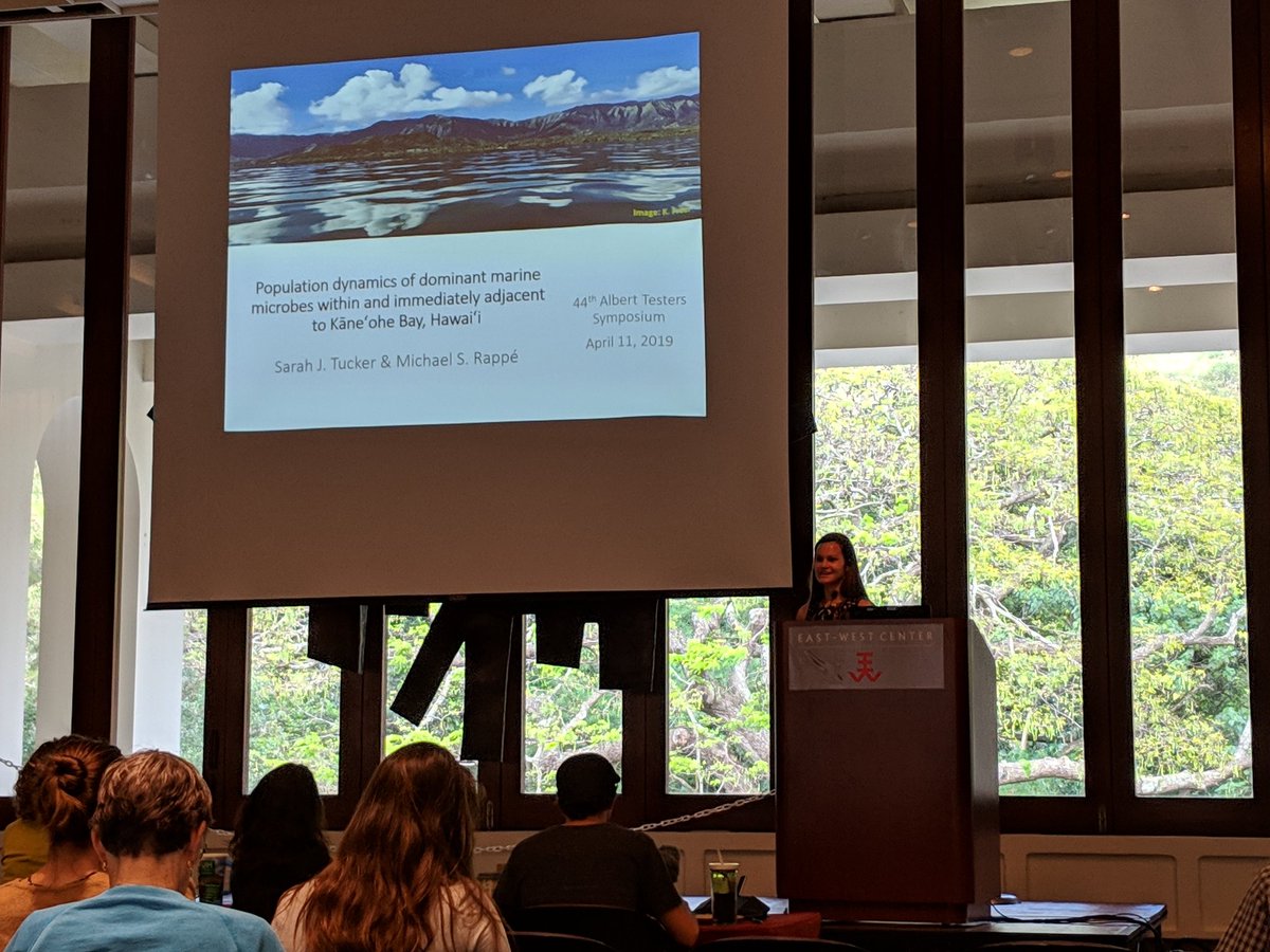 Great job yesterday <a href="/sjtucker13/">Sarah Tucker</a> at  #Testers2019 chatting about marine #microbes in Kaneohe Bay with the <a href="/mikerappe/">Michael Rappe</a> lab