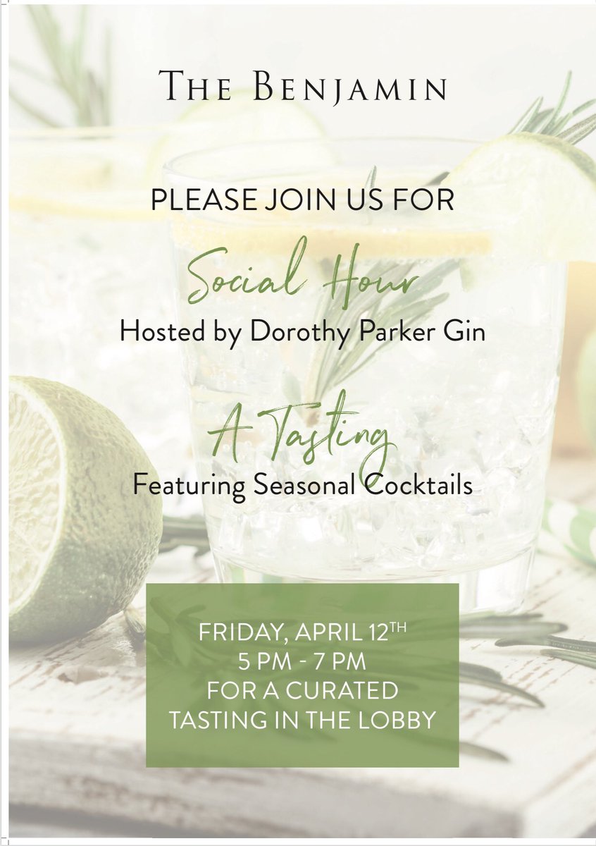The Benjamin Hotel (@thebenjaminnyc) on Twitter photo 