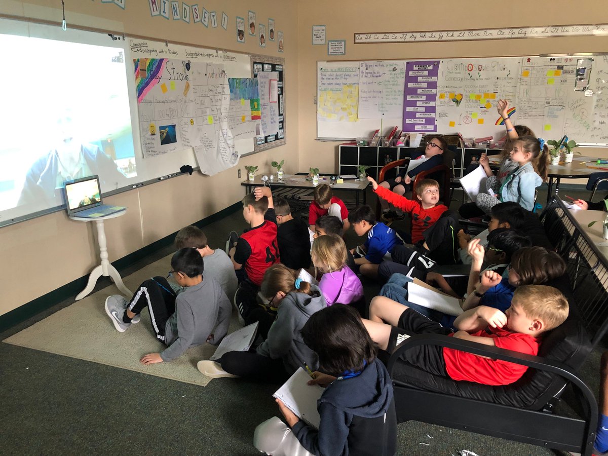 What a great Skype call today with Ms. Christie from Indy Zoo!  Did you know they collect water from rain showers to water their plants?  THEY ALSO DON'T USE ANY STRAWS!
<a href="/IndianapolisZoo/">Indianapolis Zoo</a> <a href="/HRErockets/">Hoosier Road Elem</a> <a href="/HSESchools/">Hamilton Southeastern Schools</a> #nomoreplastic