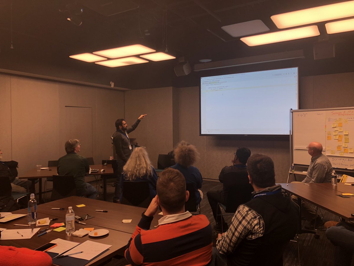 leakovac's tweet image. Coding dojo with @WoodyZuill. Learn to listen and moderate yourself and get better at collaborating. So relevant, even for a very experienced team like mine 😁 #mobprogramming2019