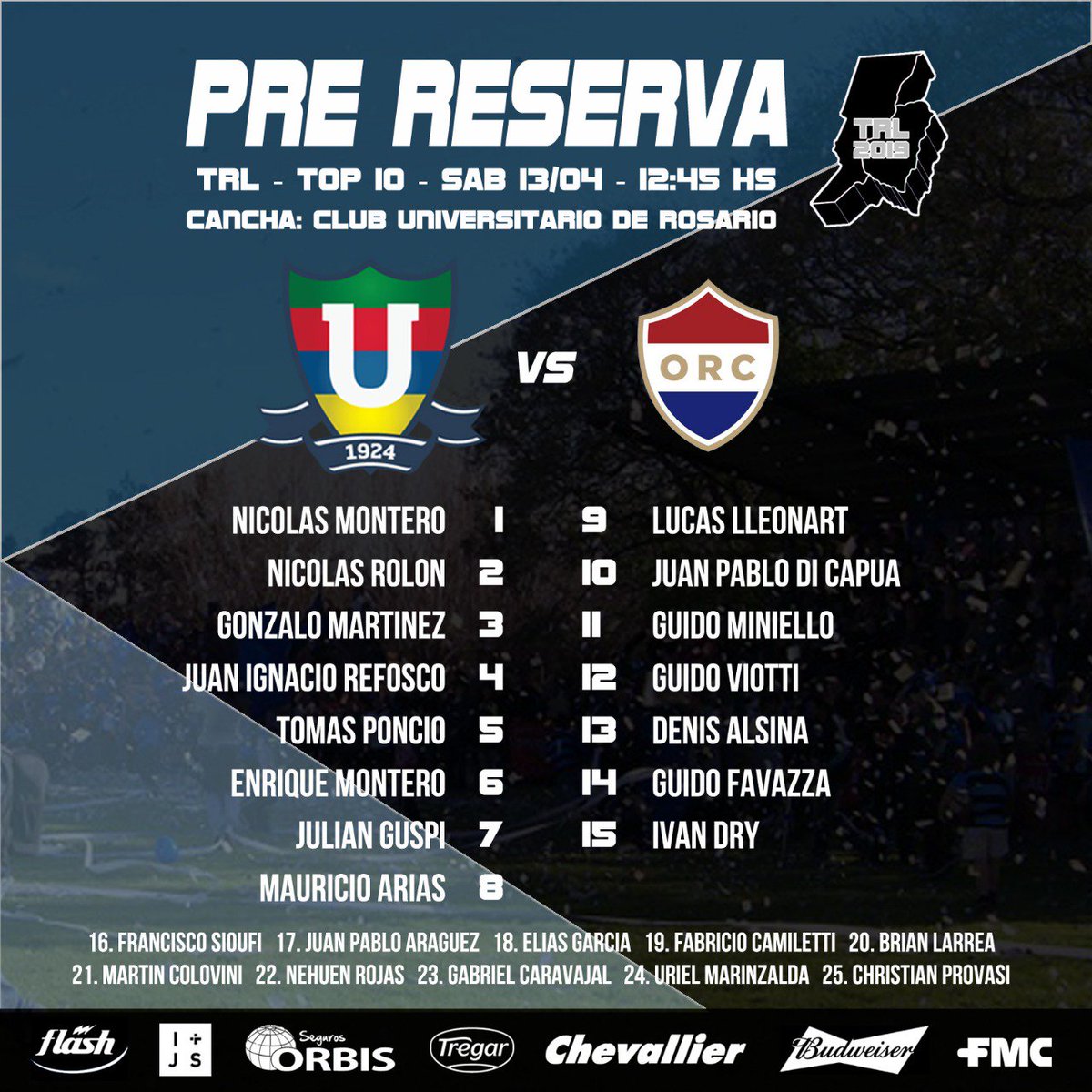 El sábado arranca al medio día con la pre. Y hay equipo