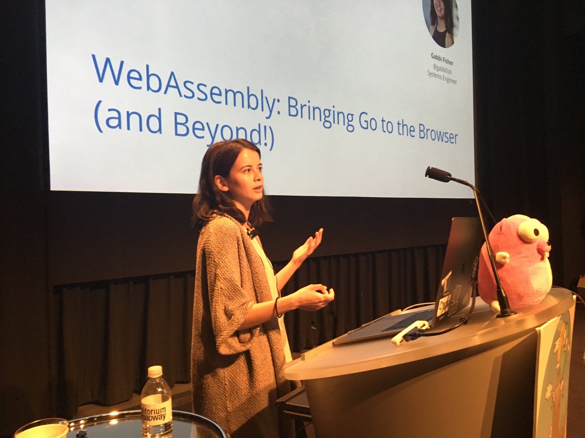 GothamGo's tweet image. .⁦@gabbifish⁩ on webassembly with go! #gothamgo #notsteve