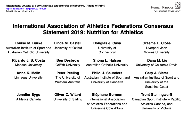 K_S_Institute's tweet photo. Check out this new Consensus Statement about #Nutrition for athletes! @CasaDouglas  https://t.co/Hp85jHHlX0 https://t.co/LjRTLvZtQX