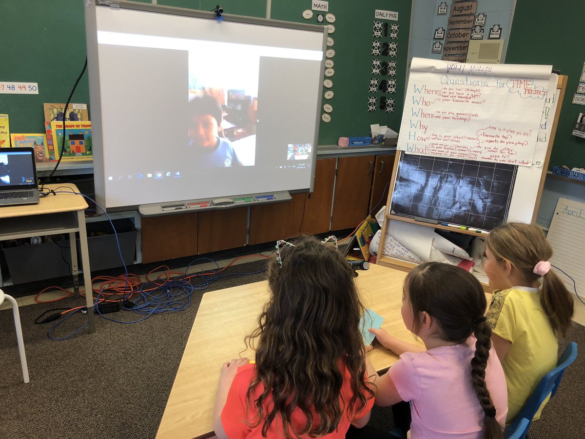 Joe_Sheik's tweet image. Ss @riverheights11 conducted video conferences with @KellyQuance1 Gr 1 Ss in Peru &amp;amp; Ss in Taiwan. They asked questions about school, fav foods, sports, music &amp;amp; more @TVInnovates all part of the @TVDSB Time Project #conceptofTime  Peru - 1 hr Taiwan +12 hrs👀