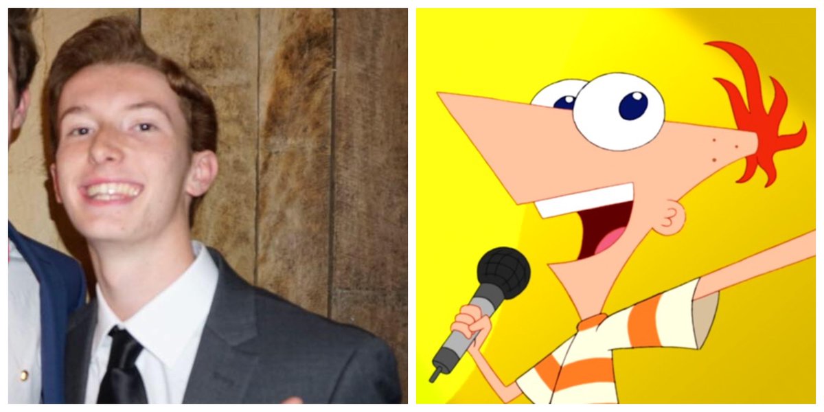 uucomparisons's tweet photo. Justin Dyer and Phineas from Phineas and Ferb https://t.co/QW4adYNlz2