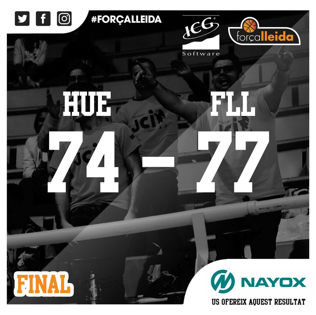 flleida's tweet photo. VICTÒRIAAAAAAA❗️❗️❗️
🔥🔥SIIII SIIIII SIIIII SIIIIIII🔥🔥

SEMPRE AMUNT EQUIP💪🏻

Us esperem a Barris🔜 Dijous, 18/04 a les 20h vs @basquetcoruna.
🎟Entrades a https://t.co/ASBqE6sbww 

#ForçaLleida #LEBOr #LEBOro https://t.co/KRFJvCmf3R