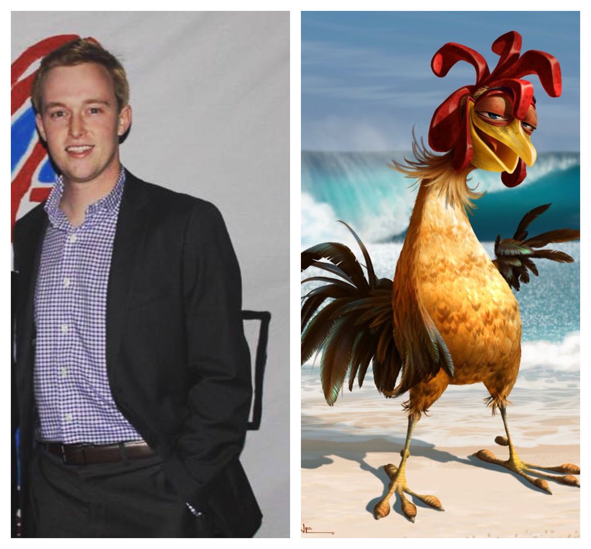 uucomparisons's tweet photo. Baker Evans and Chicken Joe from Surf’s Up https://t.co/JzCzuGu12U