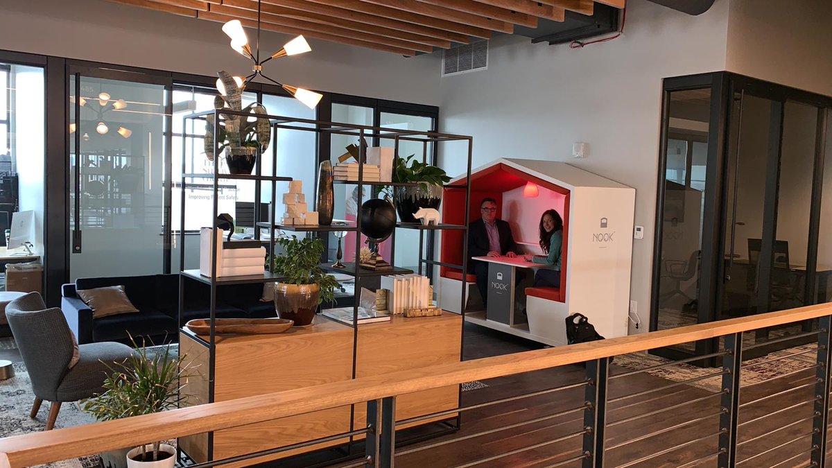 nook_america's tweet photo. @StoryvineInc enjoying the @nookpod visiting their Denver offices for the day ! #nookpod #nookrevolution #catalysthti #workplacewellness https://t.co/ZjrhLTXga0