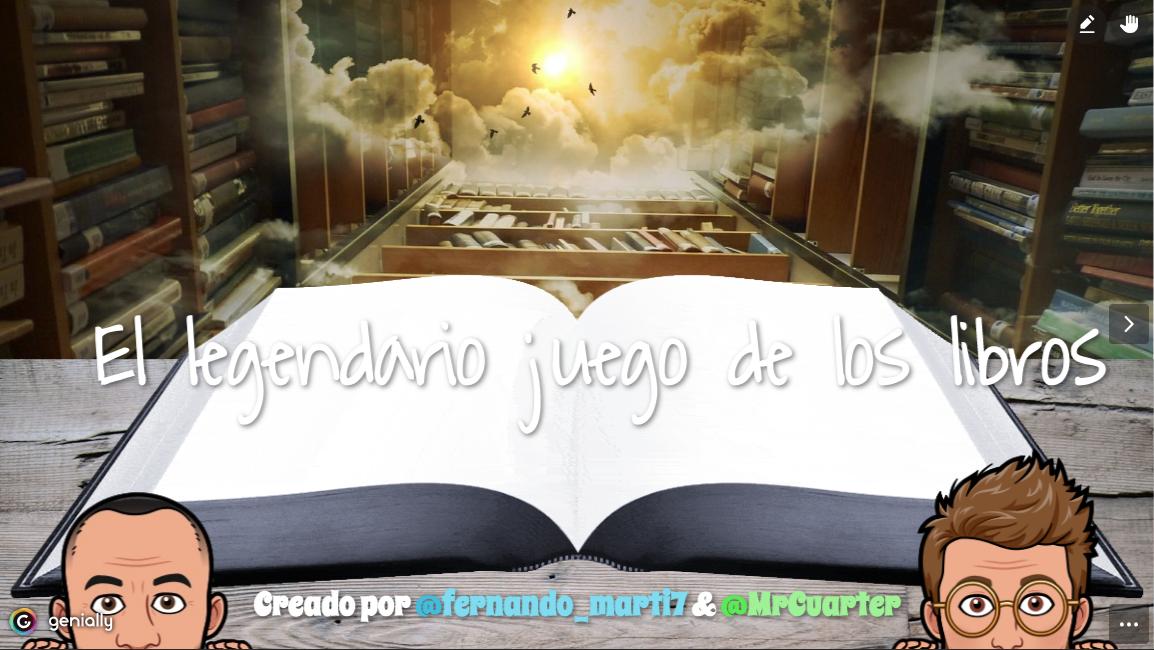 fernando_marti7's tweet photo. Se acerca el #DiaDelLibro y que mejor que celebrarlo con un estupendo @genially_es para conocer los cuentos y libros de nuestras vidas.
Os dejamos "El legendario juego de los cuentos" creado por @MrCuarter y un servidor... Esperamos que lo disfrutéis...😊
https://t.co/tpLXJDAisz https://t.co/o7OhXISnCk