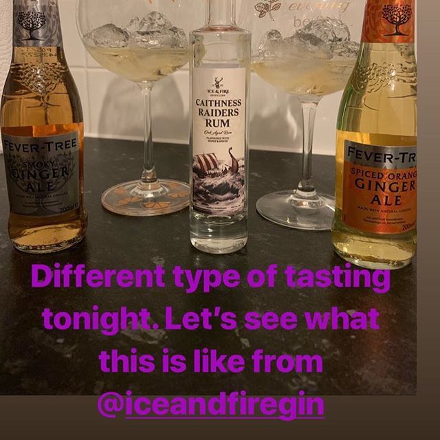 Thisisguides's tweet photo. Tried the new #caithnessraidersrum from @iceandfiregin tonight with @fevertreemixers #smokygingerale and #spicedorangegingerale The spiced orange makes for a gorgeous fruity tipple. The smoky one is too over powering for the delicate flavours in the rum.… https://t.co/viLYAZmnFp https://t.co/notw7xvw2M