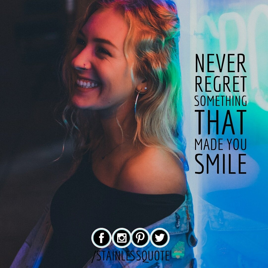 Never regret something that made you smile·
·
·
·
·
·
·
·
·
·
·
·
·
·
·
#quotes #hdr #loveeby #balkan_hdr #loveyourself #smiley #quotestagram #total #lovely #happy #quotesgram #ok_hdr #lovers #smilee #quotesdaily #world_besthdr #lover #quotesoftheday #hdr_stronger #stainlessquote