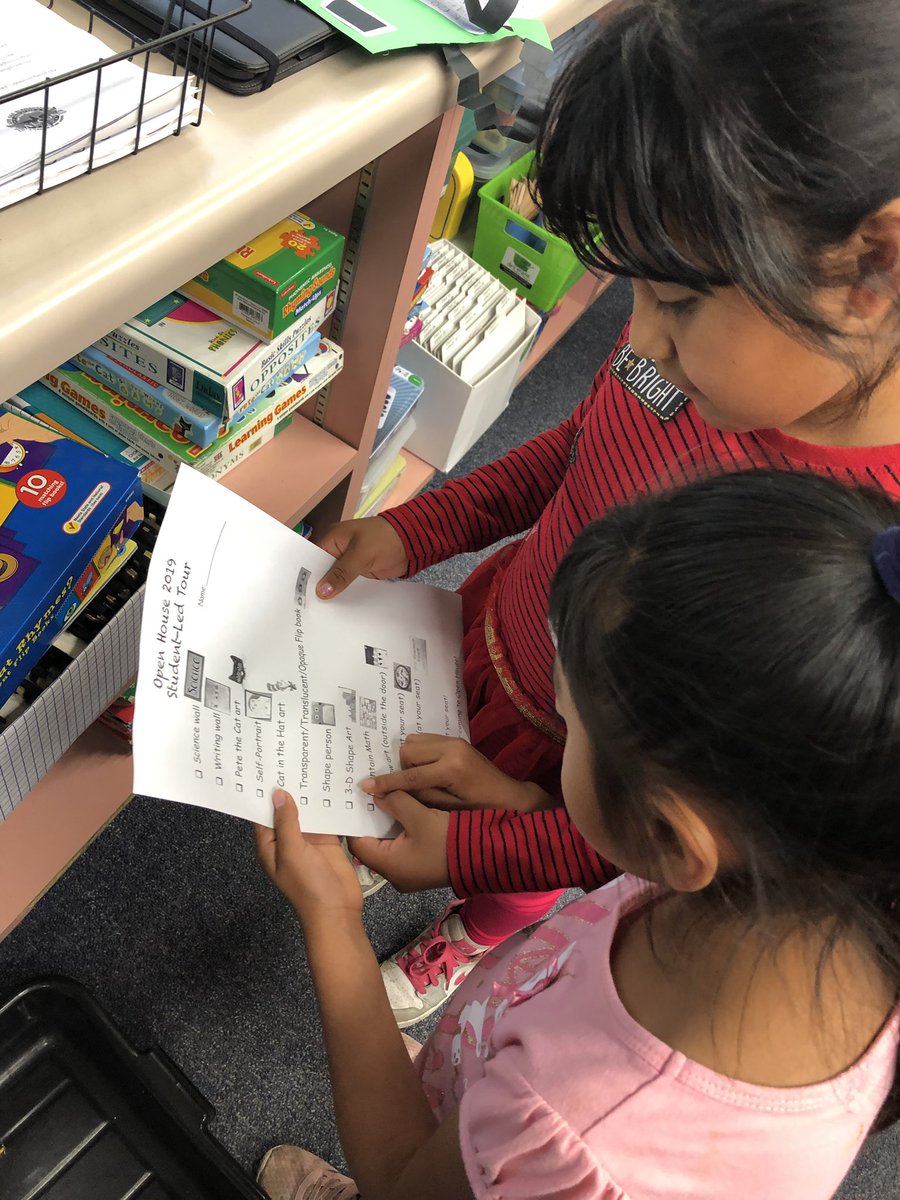 LOE Open House 2019....today Ss practiced giving tours to classmates so they would be ready to show parents all their hard work! They loved pretending to be the parent while the student gave them a tour. Tonight we will have amazing student-led tours of our classroom