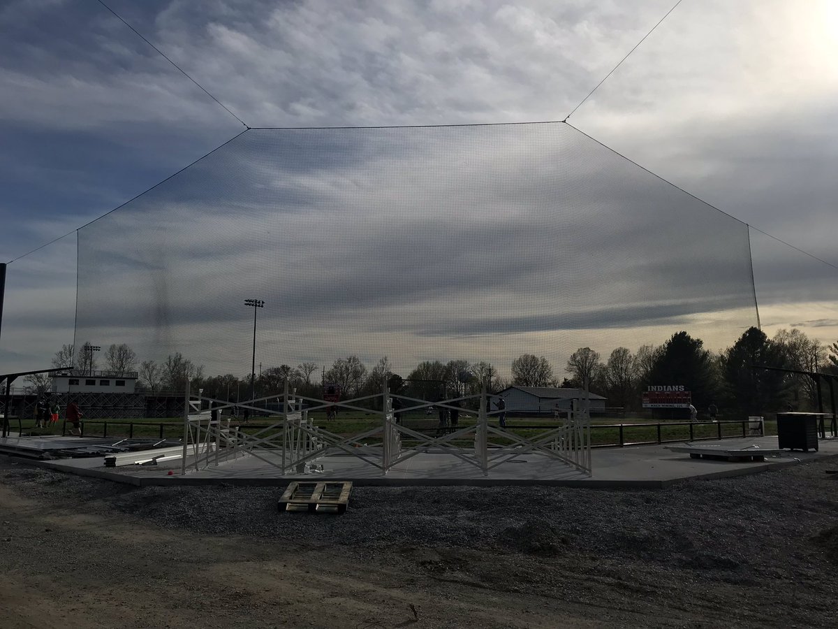 Personk5i's tweet photo. Johnston City High School ⚾️ 
Look what’s happening to our baseball field! Renovations are moving along. Should be playing baseball soon! Ready to see the Tribe play a game in JC! #jcindians  @JC_Indians @indians_jc https://t.co/RYvcMuQQtf