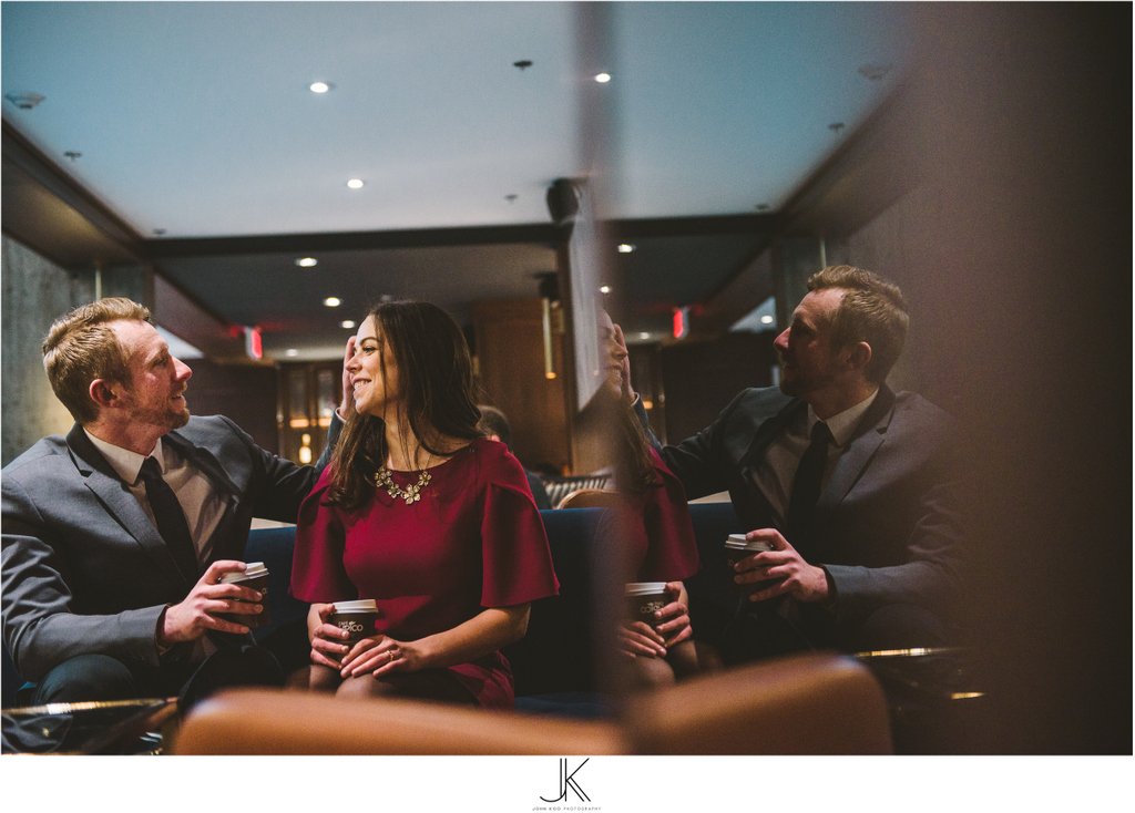 KooPhotography.ca | S + W | #surpriseproposal. If you were following me (ahem, you should!) &amp; my last post, it -11C so we decided to go warm up @HotelWilliamGray &amp; grab a coffee @CafeOlimipco Congrats!
#MontrealSurpriseProposalPhotographer #couplesportraits  
#SheSaidYes⁣