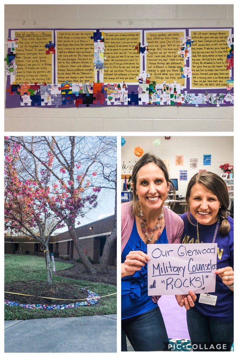 PURPLE UP FOR OUR MILITARY FAMILIES ❤️❤️ Our Military Counselor #ROCKS!!!! #GlenwoodKidsDeserveIt #PurpleUp #militarykids #militaryconnected