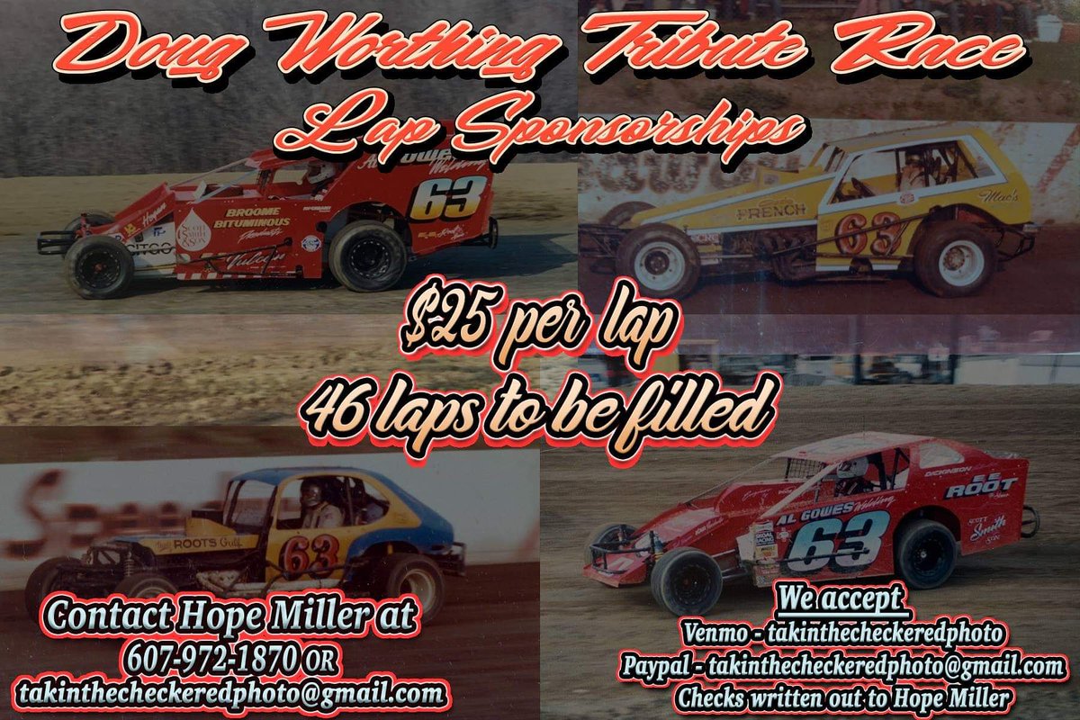 FiveSpeedway's tweet photo. Claim your lap today! By contacting Hope Miller via the contact info provided! Or commenting on THIS post! 

#DougWorthingTributeNight • #FMPSpeedway • #TheNextGeneration https://t.co/vboBuBNAui