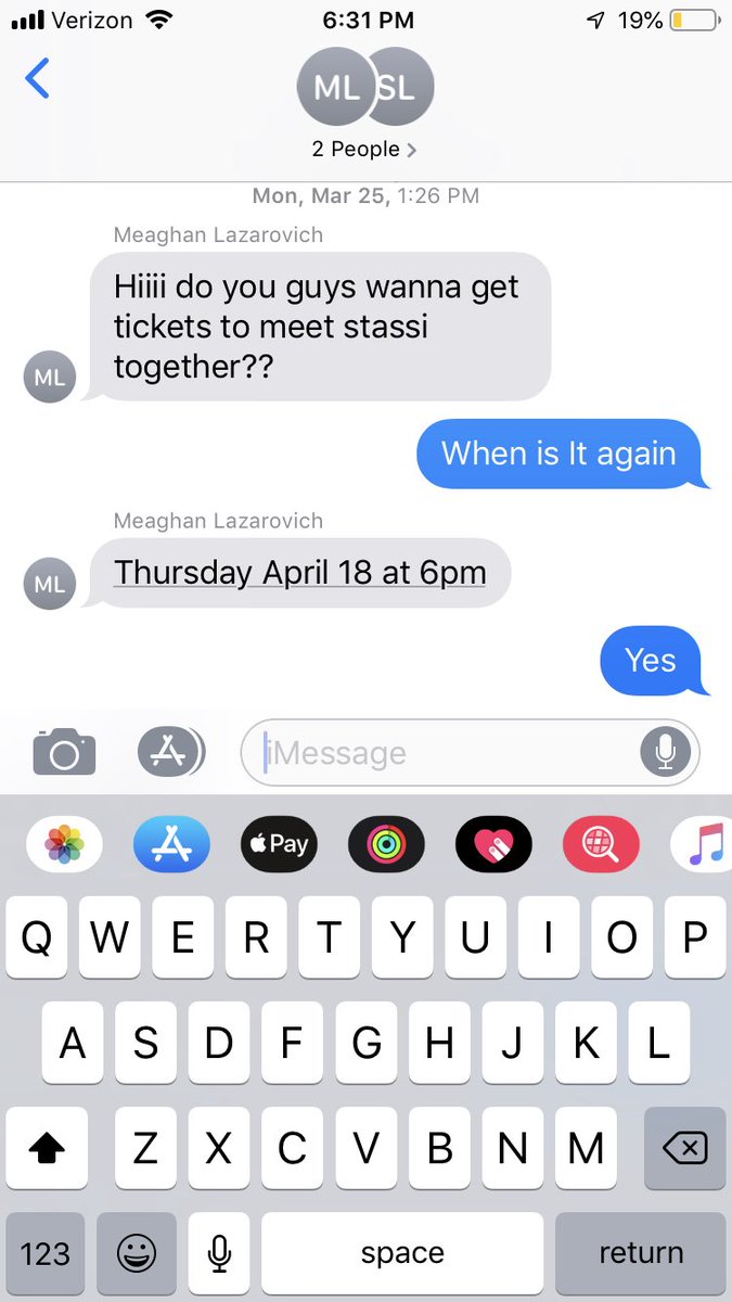 _lil_al's tweet photo. @shannonlaz @monicaandrews @meaghanlazz @stassi Meag even asked us if we wanted to go and said she’d get us tickets and Venmo us https://t.co/g7P22LB7Zy