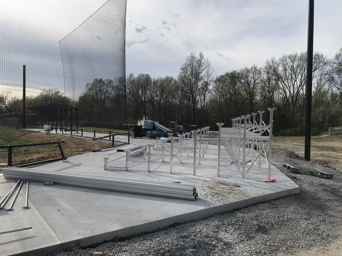 Personk5i's tweet photo. Johnston City High School ⚾️ 
Look what’s happening to our baseball field! Renovations are moving along. Should be playing baseball soon! Ready to see the Tribe play a game in JC! #jcindians  @JC_Indians @indians_jc https://t.co/RYvcMuQQtf