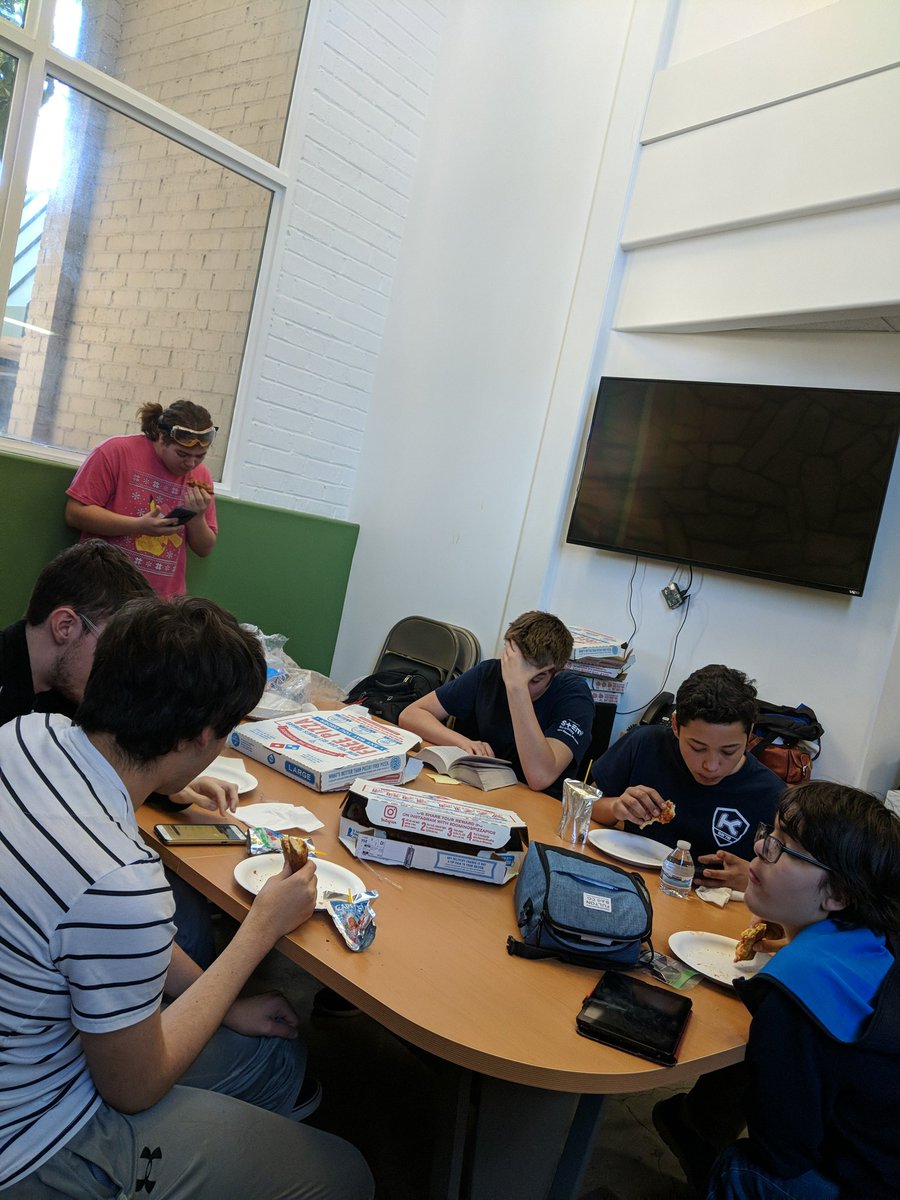 Team_5678's tweet photo. We've just wrapped up a super successful season with pizza, brownies, and cake! What is your favorite post season treat? 🤔 https://t.co/6lXaQ7LQ7x