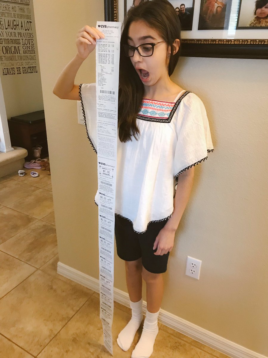 missjwalking's tweet photo. When your CVS receipt is as long as your 11-year-old. @cvspharmacy, how much money do you spend on ink every year? Save money and post your coupons on-line. You’re welcome. #CVS #CVSPharmacy #SomeOneNeedsToGetFired #Receipt https://t.co/OuPixTtYAL
