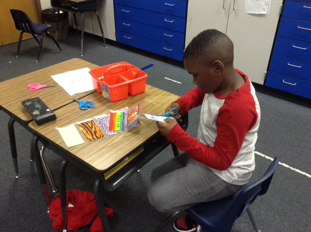 Kindness project under way! Bookmarks to give out to other kids! ❤️ #pirrunginspires #mesq1st