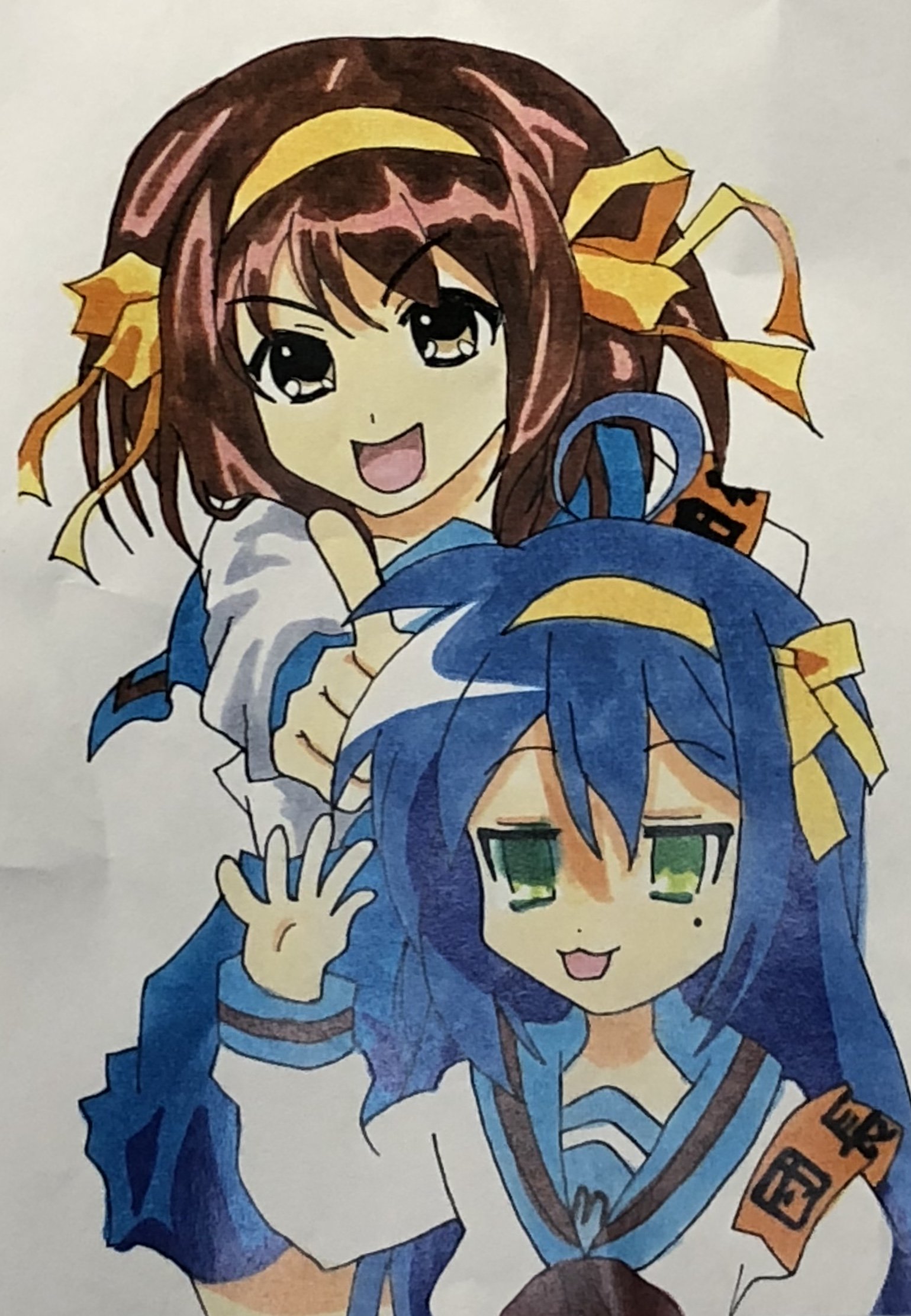 絵描きの冒険者katosan Pa Twitter 月刊ニュータイプ Newtype 涼宮ハルヒ 泉こなた 絵描きさんと繫がりたい アニメ好きと繫がりたい おはようございます Kato Sanです ニュータイプ５月号に僕の描いた平成アニメのお題で涼宮ハルヒと泉こなたのイラストが載り