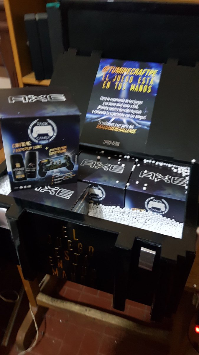 tuminecraftpe's tweet photo. Amigos miren el regalito que me acaba de llegar de @AXE 😎 #Axegamerchallenge https://t.co/G5DaEsKaHn