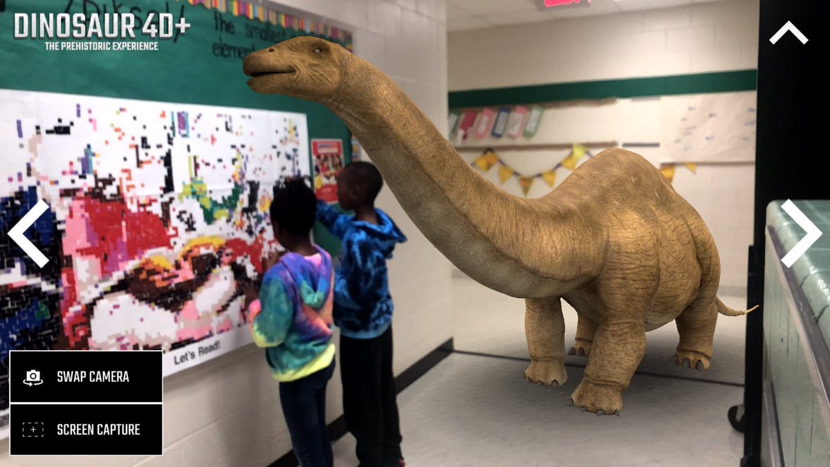 amybedenbaugh's tweet photo. More AR/VR fun today at BLPS with 4D dinosaurs + and ⁦@cospaces_edu⁩ https://t.co/DtBrnJSHal