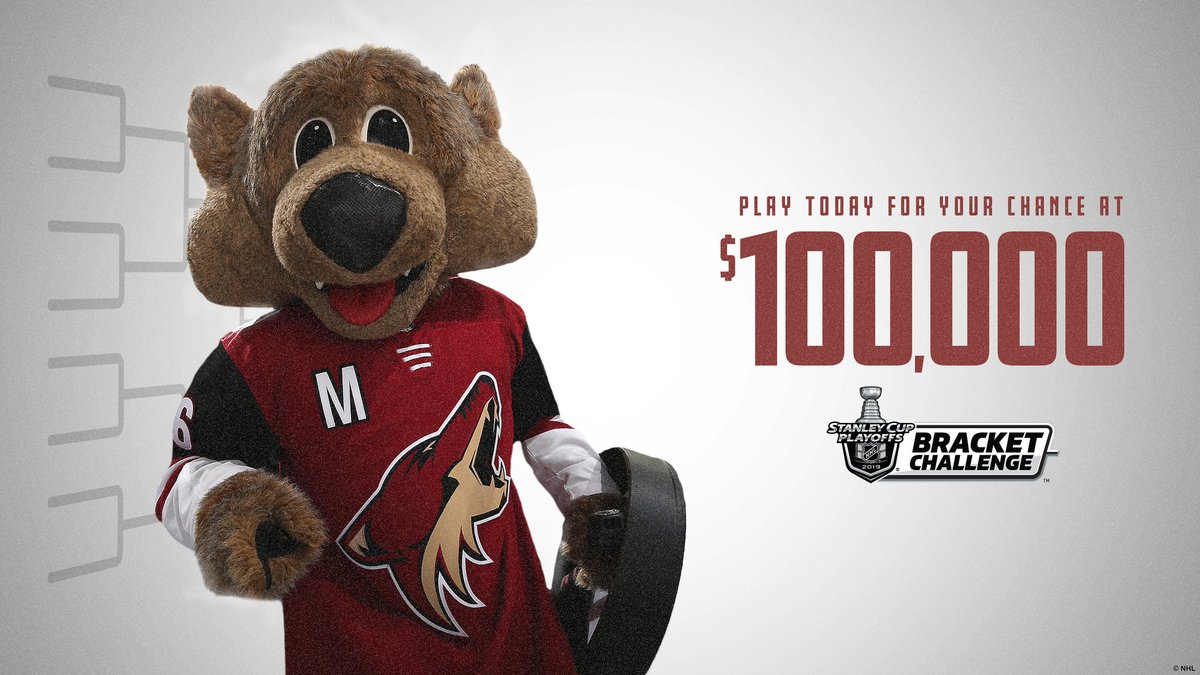 HowlerCoyote's tweet image. Do you love playoff hockey? Join me and my fellow #29NHLMASCOTS in this year's #StanleyCup
Bracket Challenge! 👇🏒💰

bracketchallenge.nhl.com/leagues/nhlmas…