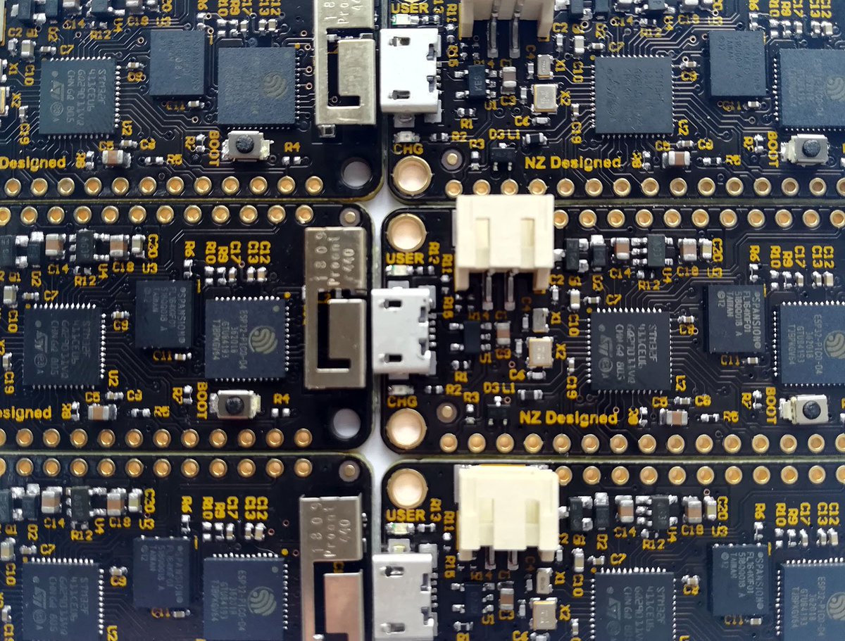 IngenuityMicro's tweet photo. Talk has come to fuition - initial run of Kea feather compatiable boards have been shipped out for review. Available for purchase by 30th April. #IngenuityMicroKea @mickmake @KiwiBryn @adafruit @piwi1263 @brettpound @PervasivDigital https://t.co/OyY09EeMJz