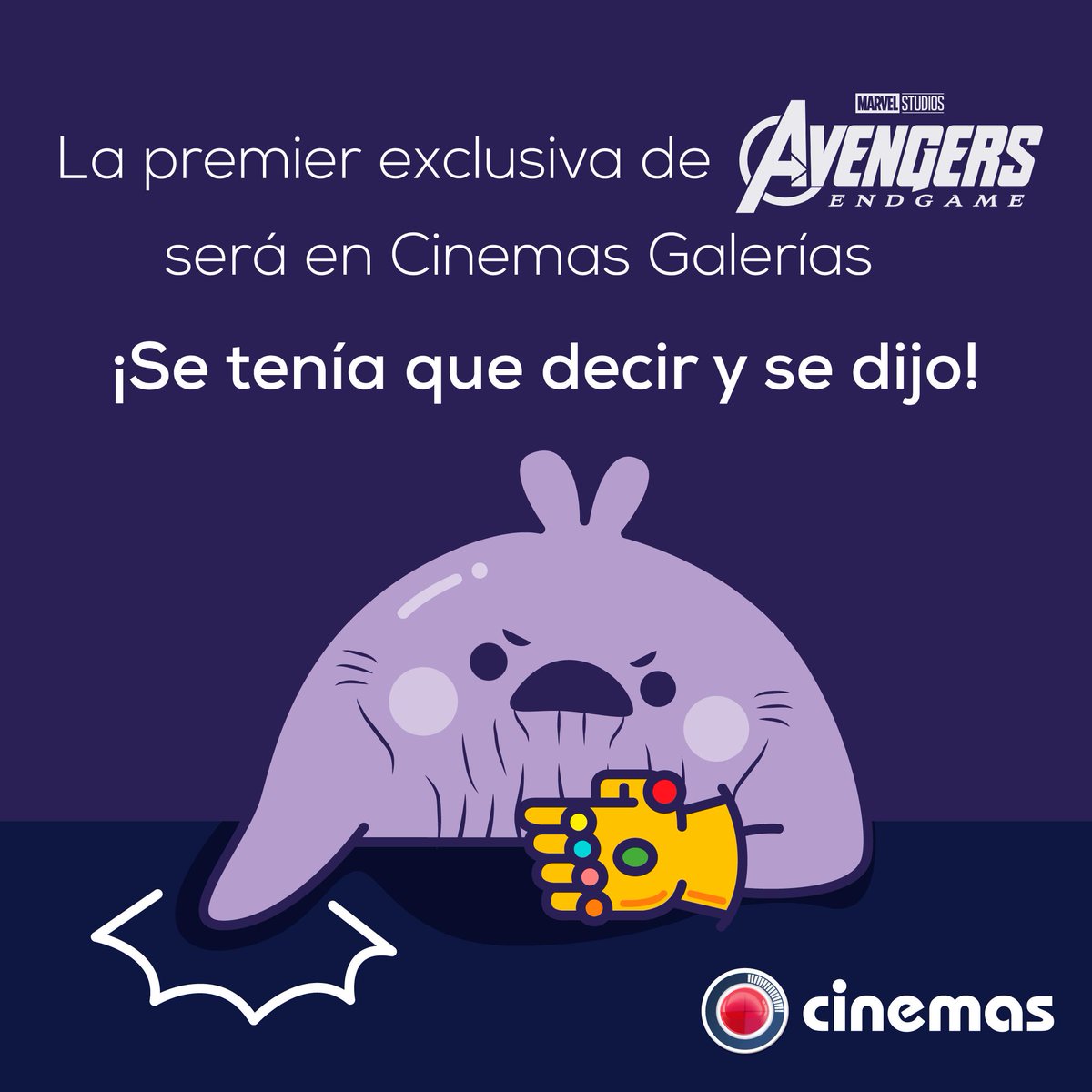 CinemasNic's tweet photo. Y será el miércoles 24 de abril, DOS DÍAS antes de su estreno mundial 💪 #AvengersEndgame 🤩💥😍

¡RT si vos querés ser nuestro invitado! 😱 

#NosApasiona https://t.co/Hn45gLdtFM