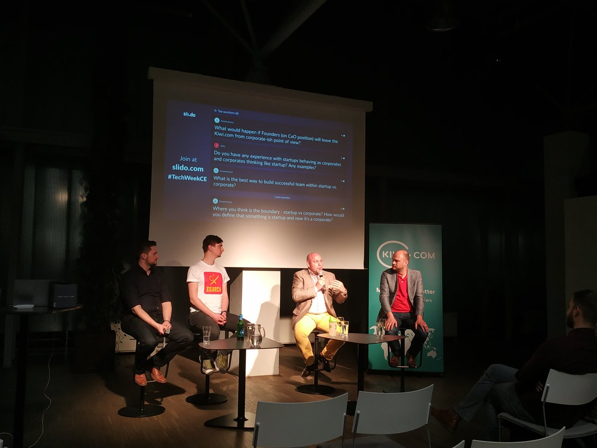 codekiwicom's tweet image. The #Startup vs. #Corporate culture battle has started. #TechWeekCE #Brno