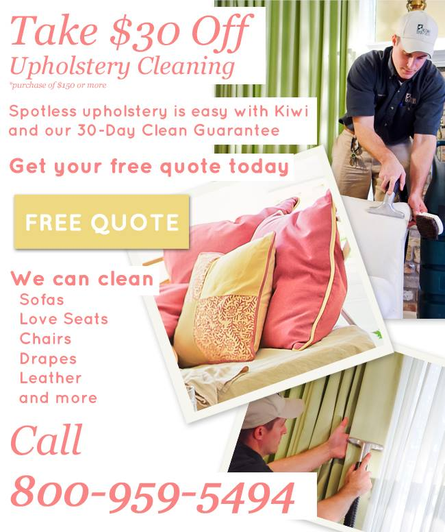 KIWI Lovers, don't miss out on taking advantage of our awesome upholstery cleaning sale! Give us a call today to learn more and schedule an appointment!
