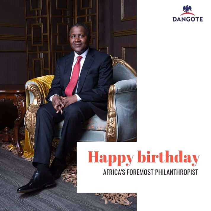 Happy Birthday to d richest black man ALIKO Dangote 