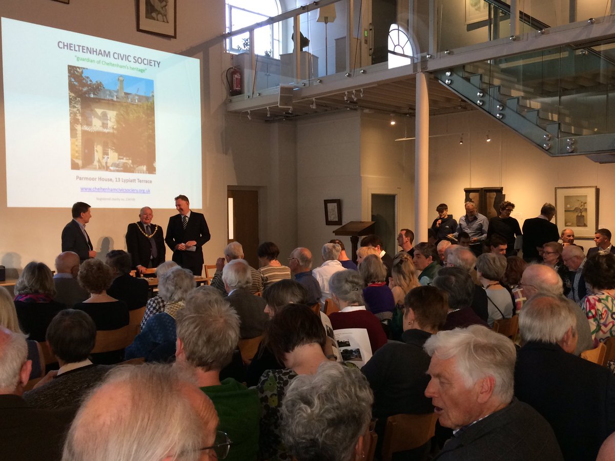 Celebrating development that has made a positive contribution at 2019 Cheltenham Civic Awards. Well done to all those who received an award and commendation this evening <a href="/CheltCivicSoc/">Cheltenham Civic Society</a> a fitting venue too at Chapel Arts Centre