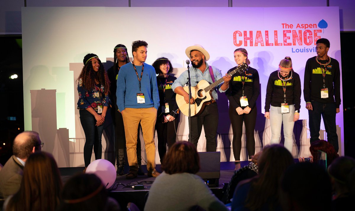 AspenInstitute's tweet photo. In one week, @JCPSKY high school students will share innovative ideas to serve their communities at the @Aspen_Challenge Louisville Competition on April 17! 

Learn about the societal challenges these young leaders are tackling: https://t.co/HjQ7rHjmyI #AspenChallenge https://t.co/rHHZMT3QXZ