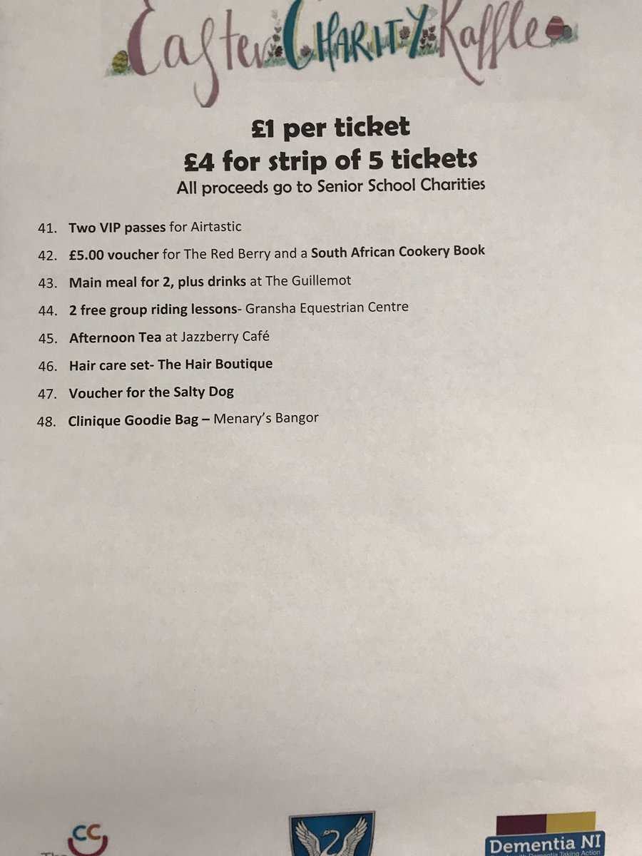 Tomorrow is your LAST opportunity to be in with a chance to win some of these AMAZE prizes!! Year 14 will be coming around at break and lunch tomorrow💛💛💛