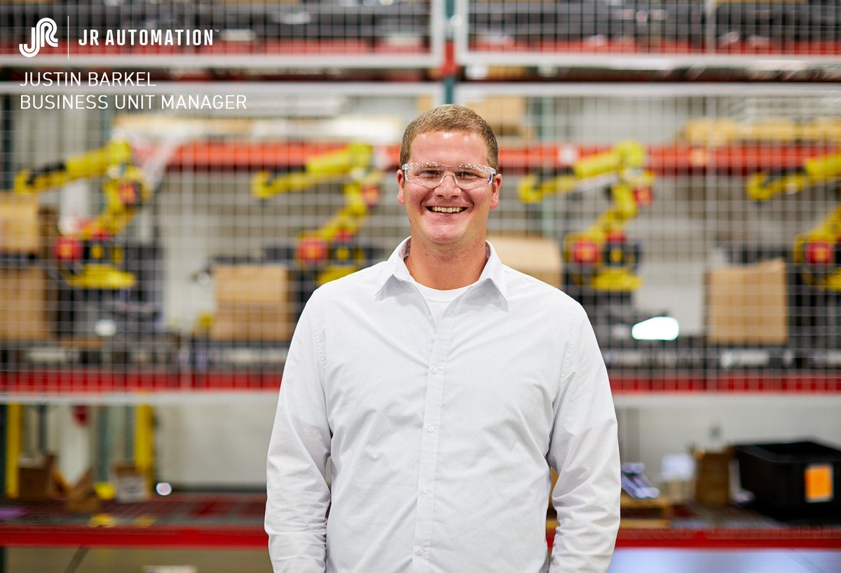 JRAutomation's tweet image. Justin has been a part of the #JRAutomation team for 10 years. 

"I enjoy the people we work with every day, customers &amp;amp; coworkers. The teamwork &amp;amp; camaraderie that exists here is really something special." -Justin Barkel, Business Unit Manager #ThinkSolveCreate #TogetherWeCan